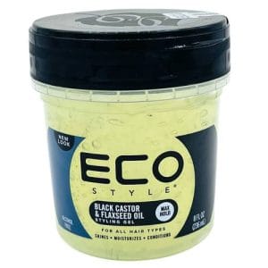 EcoStyler Styling Gel Black Castor & Flaxseed Oil 8oz