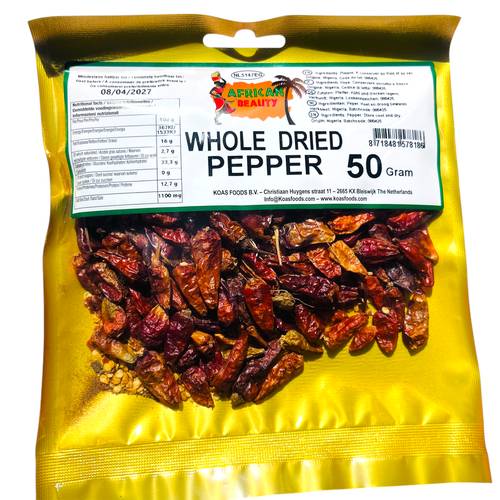 Nigerian whole pepper 50G